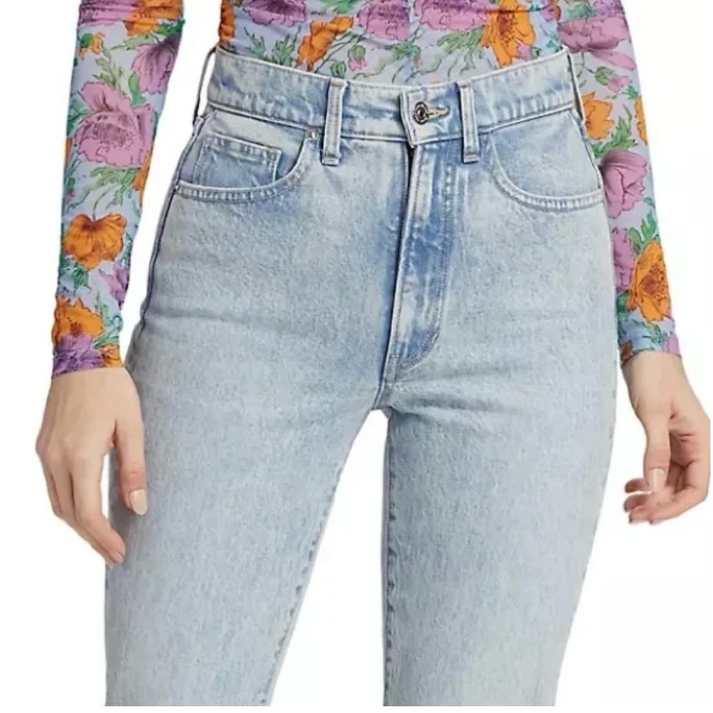 Veronica Beard Alenah High Waist Slim High Rise Straight Leg Jeans Size 29 NWT